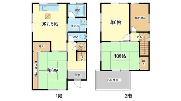 山野井町戸建ての物件間取画像